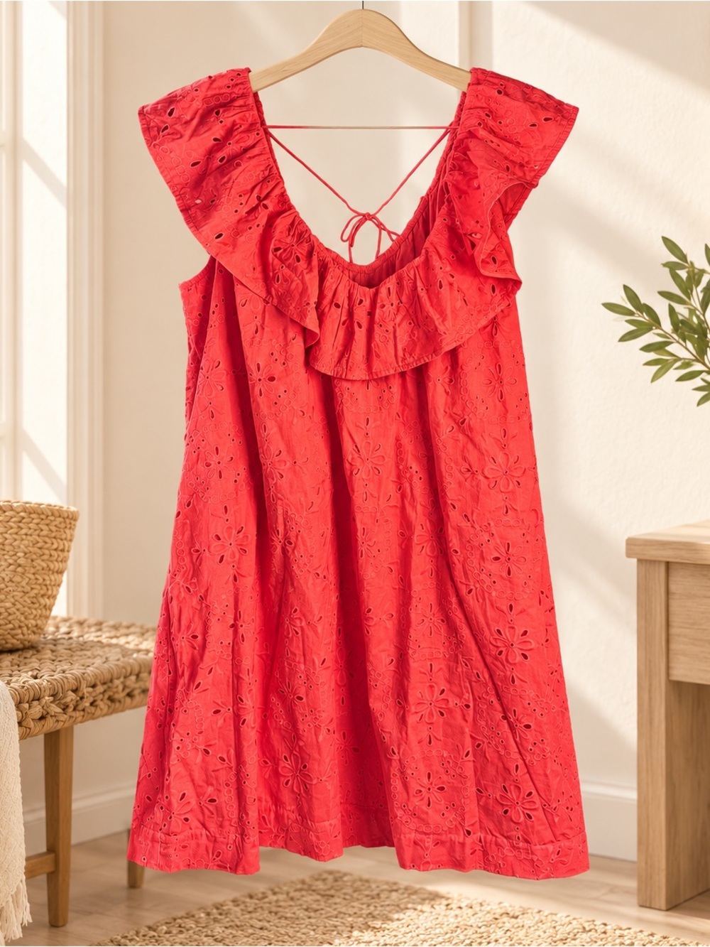 Ann Taylor Red-Orange Mini Dress